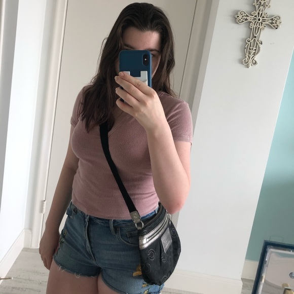 Coach Poppy Crossbody Black Purse - Picture 6 of 8